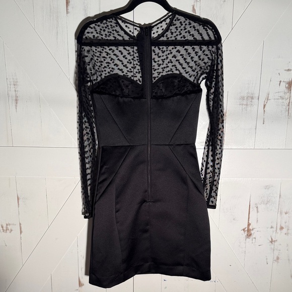 Milly of New York Black Satin Polka Dot Dress - Picture 14 of 16